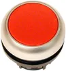 Bouton-poussoir ETN RMQ plat rouge, à accrochage, anneau chromé 