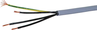Câble de commande LiYY 4×1.5mm² numéroté gris Rouleau à 100m
