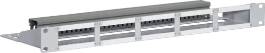 Panneau de distribution 19" 1UH R&M pour 5 mod. 10×RJ45, vide avec canal, gr.R&M 