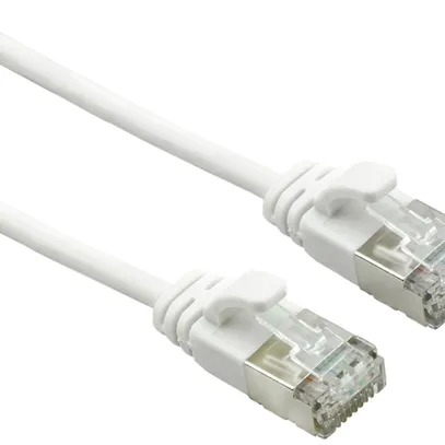 Câble patch RJ45 ROLINE slim, cat.6A (TIA) U/FTP, AWG32, LSZH blanc, 0.3m 