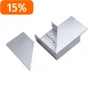 Angle plat 90° ELBRO pour canal 110×60mm aluminium argent anodisé 