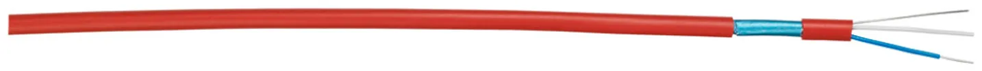 Câble de détection incendie G51, 1×2×0.6mm blindé sans halogène rouge Dca 