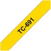 Schriftbandkassette TC 9mm×7.7m gelb-schwarz 