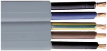 Flachkabel Woertz Technofil 5×1.5mm² grau Eca, Leiter ws ausser PE Eine Länge