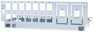 Patchpanel Ceconet Hybrid 14(+2)-Port RJ45 Keystone, 2×LC/d 