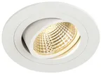 Downlight LED INC SLV NEW TRIA, 9.1W 645lm 2700K 38° rond IP20 blanc mat 