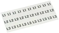 Etichette di designazione della fase Hager L1/L2/L3, autocollante, folio 10 pzz 