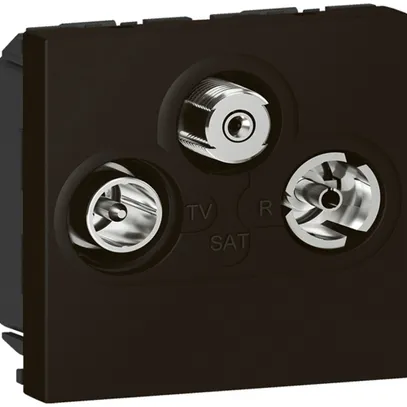 Antennensteckdose TV/R/SAT MOS 2 Module schwarz matt 