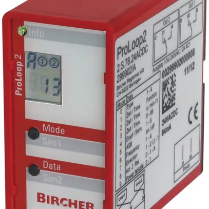 Schleifendetektor BBC Bircher ProLoop2 für 1 Schleife, 11-pol 230VAC 