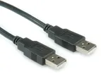 Roline USB 2.0 Kabel, Typ A-A, schwarz, 0,8m 
