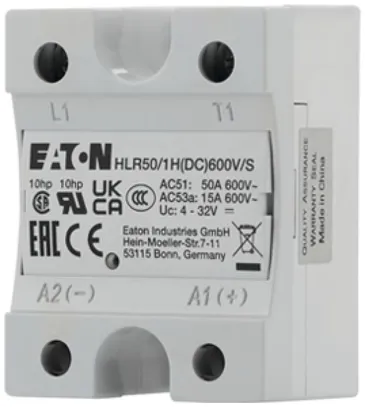 Halbleiterrelais Eaton HLR50/1H(DC)600V/S, 4…32VDC 50A/42…660VAC 
