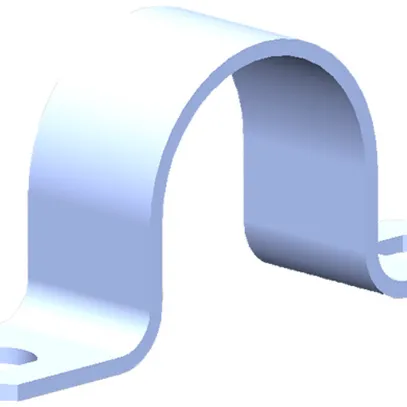 Kabelbride 2-lappig Fe 9.5mm 