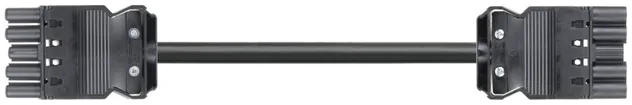 Verlängerung Wieland GST18i5 5×1.5mm² 400V 16A 2m schwarz Stecker-Buchse, Cca 