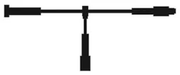 T-Verbinder mit 1 Ausgang schwarz 