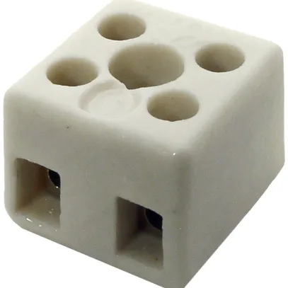 Serre-fils porcelaine 1,5mm² 2L 1trou d.fixation 