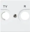 Plaque frontale MOS TV/FM blanc 2 modules 