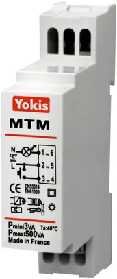 REG-Treppenlicht-Zeitschalter Yokis 5…300VA 2min-4h 230V 