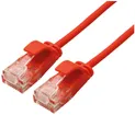 Câble patch RJ45 ROLINE Slim, cat.6A U/UTP, rond, rouge, 1.5m 