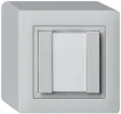 Poussoir universel AP 2×kallysto avec LED gris clair 