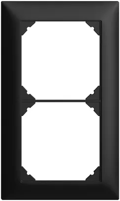 Cadre de recouvrement EDIZIOdue 1×2 noir 