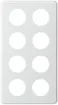 Placca di copertura 4×2 grd.I 8×43 bianco 