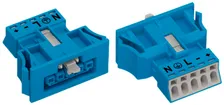 Presa WAGO 5L 0.25…1.5mm² blu codificazione I 16A 400V Snap-In 
