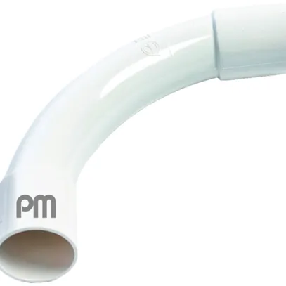 Steckbogen PM M20 mit Muffe halogenfrei hellgrau 