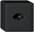 AP-Steckdose kallysto T23 schwarz mit Steckklemmen 