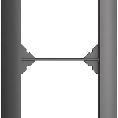 Cadre de recouvrement EDIZIOdue 1×2 gris foncé 