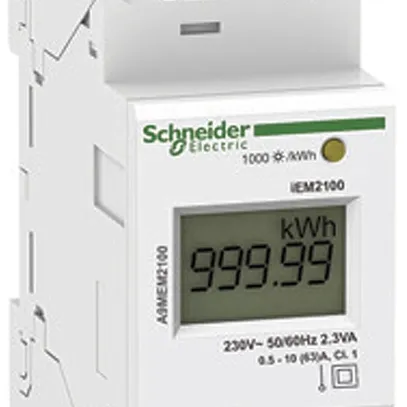 Contatore energia AMD Schneider Electric iEM2100 KWH 1P 63A 