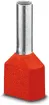 Embout de câble jumelé isolé PX DIN 46228 2×10mm² L=14mm rouge 