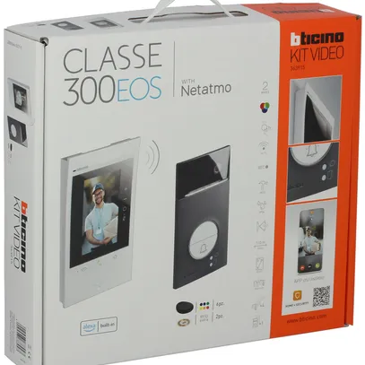 Kit interphone portier vidéo maison Linea3000/Classe 300EOS 2 fils Netatmo Alexa 