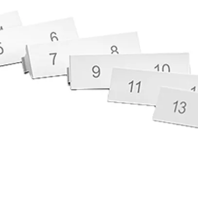 Placchetta indicatrice EDIZIOdue colore 1…16 per uscita piatta 8 pezzi, bianco 