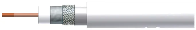 Câble coaxial T6TSF×77 HVA 100m PVC blanc 