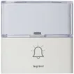 Poussoir de sonnerie sans fils Legrand Premium 100m, 3V, IP54, blanc 