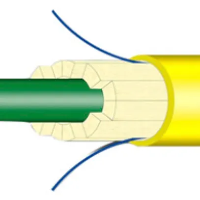 Câble FO Universal H-LINE Cca 6×E9/125 Ø7.5mm 3000N jaune 