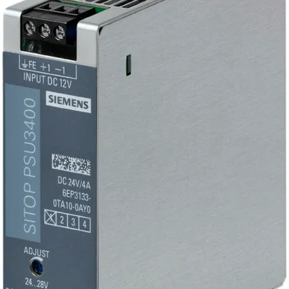 Alimentation Siemens SITOP, IN: 12VDC, OUT: 24VDC/4A 