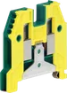 Borne de terre joignable Woertz 2.5…6mm² vis 2×1 rail DIN 35mm vert-jaune 