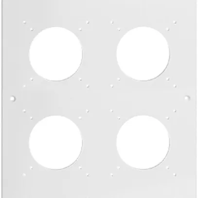 Plaque de montage ENC 4×2 Feller NEVO, pour combinaison, avec 8×NUP, gris clair 