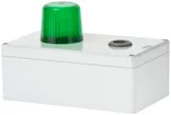 Lampe flash Hugentobler type 100 avec sirène 12VAC vert 