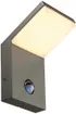 Lampada a muro LED SLV ORDI, 9W 740lm 3000K con sensore IP44 antracite 