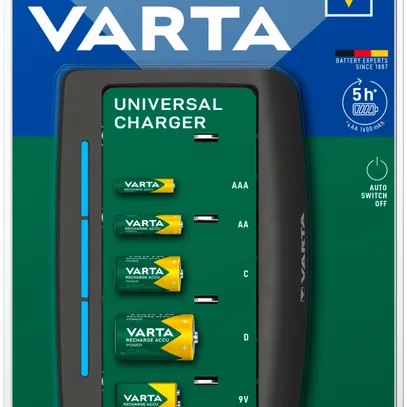 Chargeur VARTA Universal Charger AA/AAA/C/D/9V, sans accu 