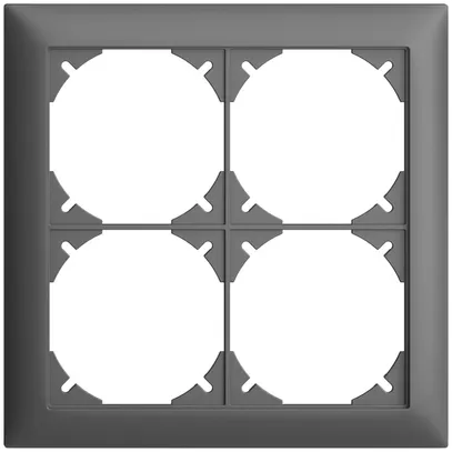 Cadre de recouvrement EDIZIOdue 2×2 gris foncé 