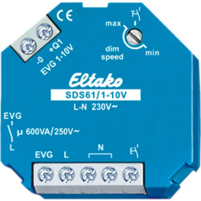 Télévariateur INC Eltako SDS61/1…10V, 600VA 1F, pour BE 