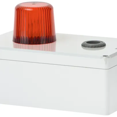 Lampe flash Hugentobler type 100 avec sirène 12VAC rouge 