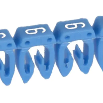 Kennzeichnungsring Legrand CAB 3, für 1.5…2.5mm² Aufdruck: '6', blau 