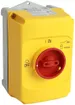 Boîtier AP AB 140MP-A-ENY65 pour 140MP, poignée rouge/jaune, IP65 
