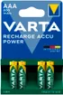 Accumulateur VARTA Ready To Use NiMH HR03/AAA, 0.8Ah blister à 4 pièces 