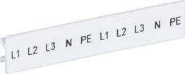 Zackband ZB L1, L2, L3, N, PE weiss längs bedruckt, 5mm 