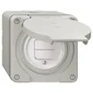 Interrupteur pour stores NAP NEVO, 1-canal, hauteur 65 mm, 87×87 mm, gris clair 